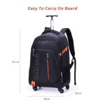 Water-resistant Rolling Laptop Backpack - 20 Inches