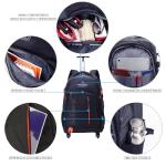 Water-resistant Rolling Laptop Backpack - 20 Inches