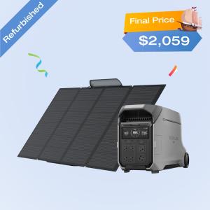 EcoFlow DELTA Pro Solar Generator with Panel