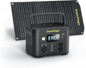 300W Portable Power Station with 20W Solar Panel