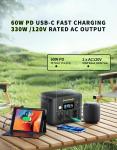 300W Portable Power Station with 20W Solar Panel