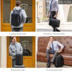 Tiding Leather Expandable Backpack for Men