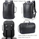 Tiding Leather Expandable Backpack for Men