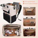 BERTASCHE Women's 15.6-Inch Lunch Backpack, Black-Beige