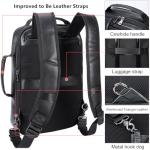 Tiding Leather Expandable Backpack for Men
