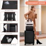 BERTASCHE Women's 15.6-Inch Lunch Backpack, Black-Beige