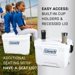 52 Quart Insulated Marine Cooler with Cup Holders