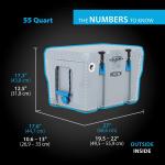 55 Qt High Performance Light Gray Cooler