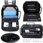 Tiding Leather Expandable Backpack for Men