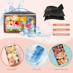 BERTASCHE Women's 15.6-Inch Lunch Backpack, Black-Beige