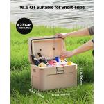 16.5 QT Portable Insulated Hard Cooler with Cup