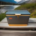 1970's COLEMAN Snow-Lite Blue Metal Cooler