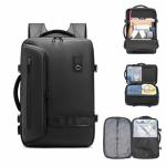 Expandable Travel Backpack with USB Charging Port