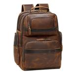 Men's Vintage Leather Backpack for Travel and Hiking