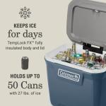 Coleman 60QT Wheeled Cooler - Lakeside Blue