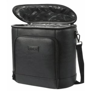 Titan Black Faux Leather Cooler Tote (30-Can)