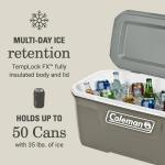Coleman 70QT Hard Chest Cooler, Silver Ash