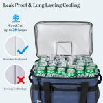 Collapsible Insulated Soft Cooler Bag for 60 Cans