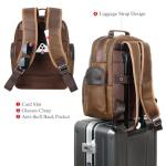 Men's Vintage Leather Backpack for Travel and Hiking