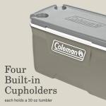 Coleman 70QT Hard Chest Cooler, Silver Ash