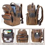 Men's Vintage Leather Backpack for Travel and Hiking