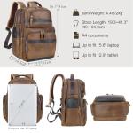 Men's Vintage Leather Backpack for Travel and Hiking