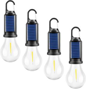 4 Pack Solar Rechargeable Camping Lanterns