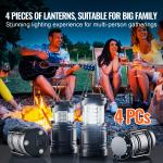 4-Pack Ultra Bright Collapsible LED Camping Lanterns