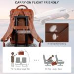 TIDING Expandable Leather Backpack for Laptop & Travel