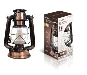 Vintage Copper LED Lantern by North Point