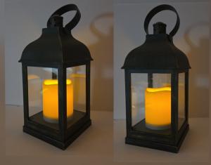 Battery-Powered LED Candle Lanterns - 2 Pack
