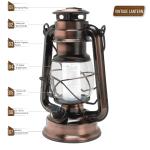 Vintage Copper LED Lantern by North Point