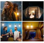 Solar Rechargeable Camping Hook Light with 3 Modes