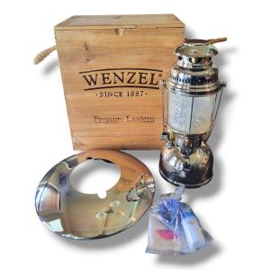 Wenzel Kerosene Pressure Lantern with Wooden Crate