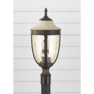 Brookside Outdoor Post Lantern - Bronze Water Glass