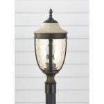 Brookside Outdoor Post Lantern - Bronze Water Glass