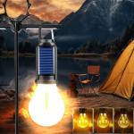 Solar Rechargeable Camping Hook Light with 3 Modes