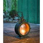 Metal Round Hanging Candle Lantern with Glass Insert