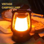 2-Pack Vintage Solar LED Lanterns for Camping