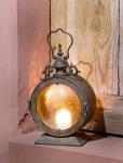 Metal Round Hanging Candle Lantern with Glass Insert