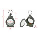 Metal Round Hanging Candle Lantern with Glass Insert