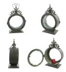 Metal Round Hanging Candle Lantern with Glass Insert