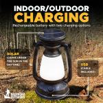 2-Pack Vintage Solar LED Lanterns for Camping