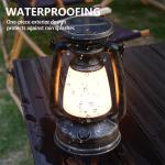 2-Pack Vintage Solar LED Lanterns for Camping
