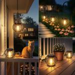 2 Pack Waterproof Solar Lanterns for Outdoor Use