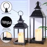 2 Pack Black Outdoor Lanterns for Camping