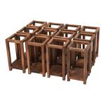 Wooden Lantern Centerpiece Set for Camping Decor