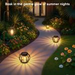 2 Pack Waterproof Solar Lanterns for Outdoor Use