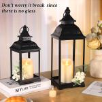 2 Pack Black Outdoor Lanterns for Camping