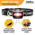 Foxelli LED Headlamp for Camping and Hiking